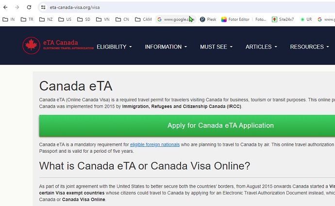 CANADA Rapid and Fast Canadian Electronic Visa Online - Kanada viisataotlus Internetis
